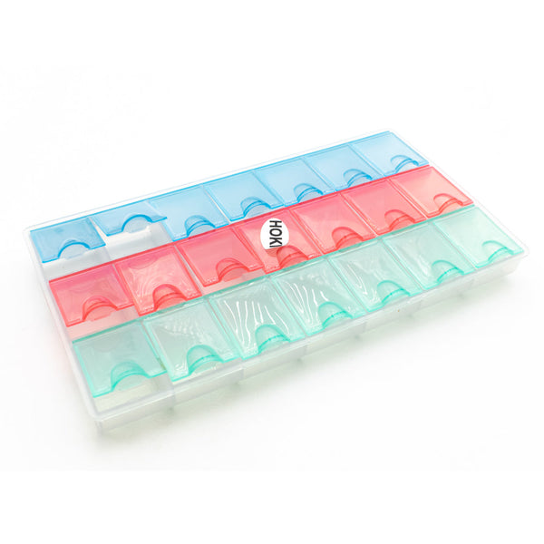 21 Grids Clear Plastic Storage Box for Electronics Components