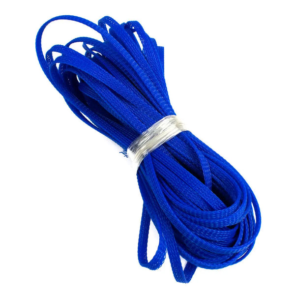 Expandable Braided Cable Sleeve (Blue) - 1 Meter Miragegrove