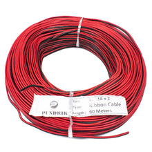 20 AWG Multi Strand 2 Wire Ribbon Cable 90 Meter (Red & Black) 18/0.18mm - MirageGrove