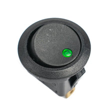 6A 250V AC SPST ON-OFF Round Rocker Switch with Green Light Miragegrove