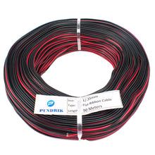 28 AWG Single Strand 2 Wire Ribbon Cable 90 Meter (Red & Black) 1/0.35mm - MirageGrove