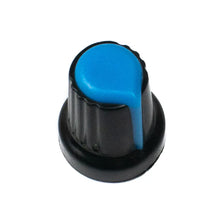 Black & Blue Plastic Knob for 6mm Knurled Shaft Potentiometer Miragegrove