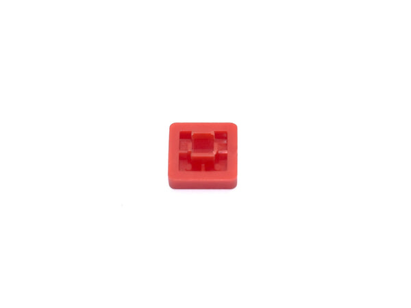 Red Square Cap for 12x12mm Tactile Push Button Miragegrove