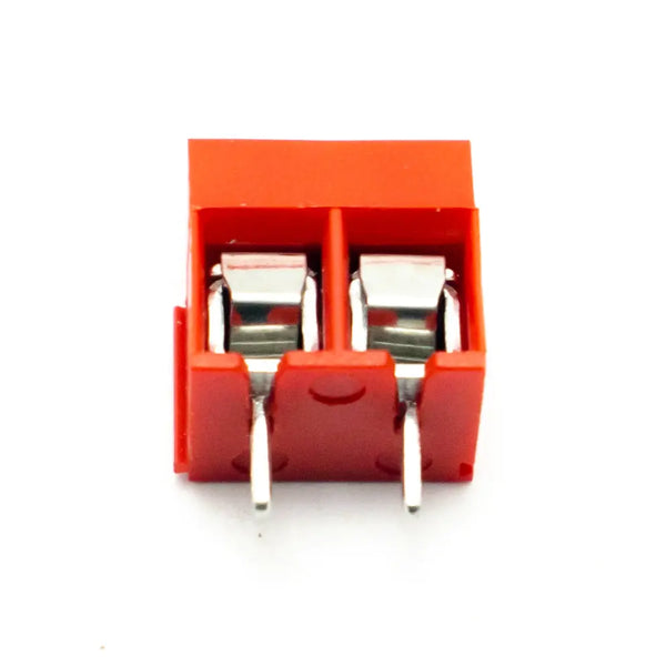 2 Pin Screw Type PCB Terminal Block - 5mm Pitch RED Miragegrove