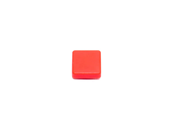 Red Square Cap for 12x12mm Tactile Push Button Miragegrove