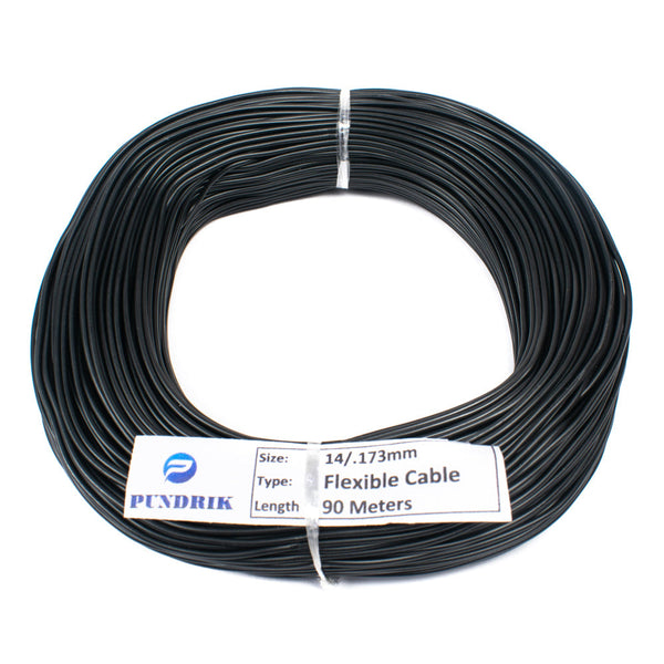 22 AWG Multi Strand Wire - 14/0.173mm (Black) 90 Meter - MirageGrove