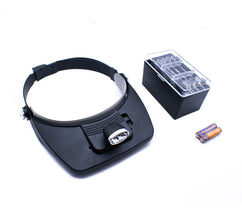 1X 1.5X 2.0X 2.5X 3.5X Head 2LED Hand Free Magnifying Glass Magnifier 81001-A - MirageGrove