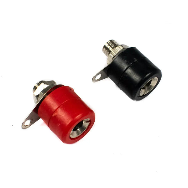 Banana Socket Connector Pair (RED + BLACK) 3mm Miragegrove