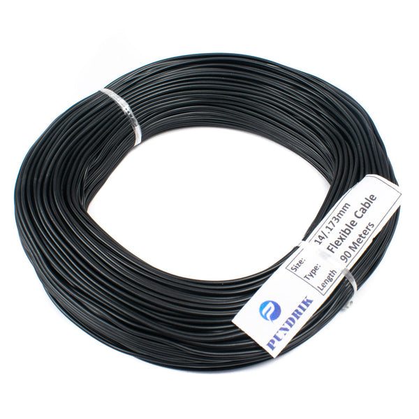 22 AWG Multi Strand Wire - 14/0.173mm (Black) 90 Meter - MirageGrove