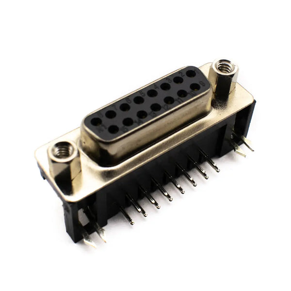 DB15 VGA Female Connector - 15 Pin Right Angle Miragegrove