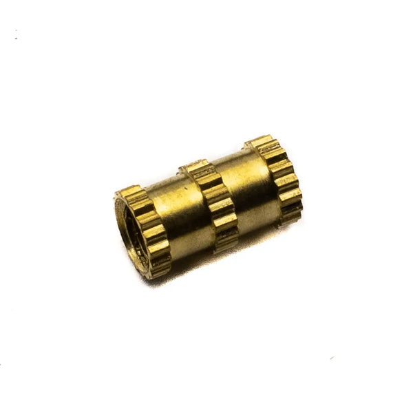 M4x10mm Threaded Knurled Brass Insert Nut Miragegrove