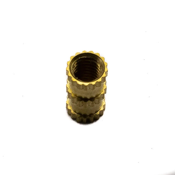 M4x10mm Threaded Knurled Brass Insert Nut Miragegrove