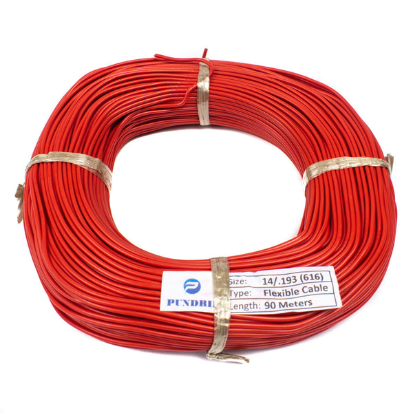 21 AWG Multi Strand Wire - 14/0.193mm (Red) 90 Meter - MirageGrove