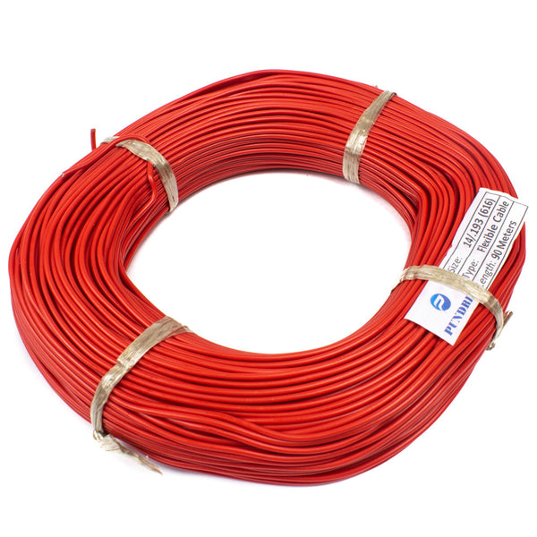 21 AWG Multi Strand Wire - 14/0.193mm (Red) 90 Meter - MirageGrove