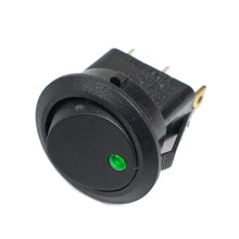 6A 250V AC SPST ON-OFF Round Rocker Switch with Green Light Miragegrove