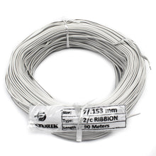 25 AWG Multi Strand 2 Wire Ribbon Cable 90 Meter (Grey & White) 7/0.153mm - MirageGrove