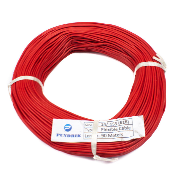 23 AWG Multi Strand Wire - 14/0.153mm (Red) 90 Meter - MirageGrove