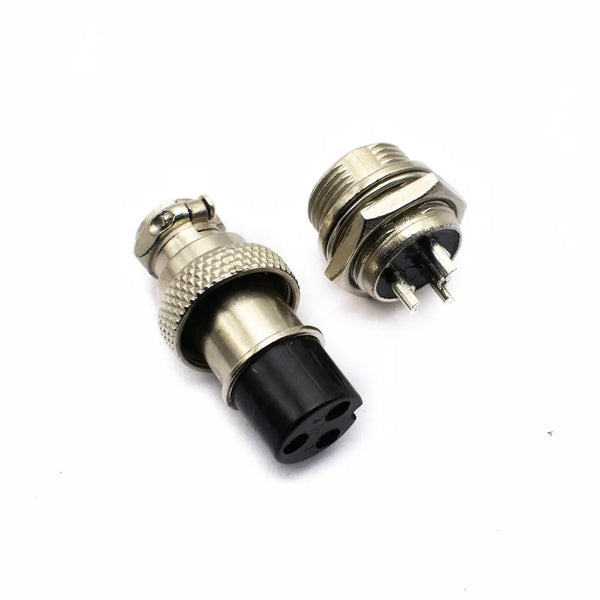 3 Pin GX-16 Aviation Connector Plug Male to Female Pair Miragegrove