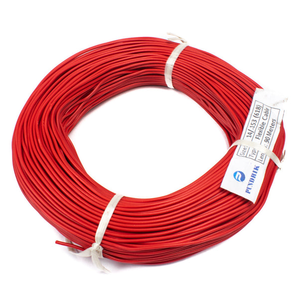 23 AWG Multi Strand Wire - 14/0.153mm (Red) 90 Meter - MirageGrove