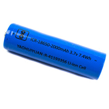 3.7V 2000mAh Lithium-Ion Battery ICR18650 with Tip Top