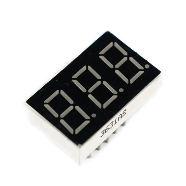 0.36 inch 3 Digit Seven Segment Display-Red (Common Cathode) Miragegrove