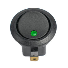 6A 250V AC SPST ON-OFF Round Rocker Switch with Green Light Miragegrove