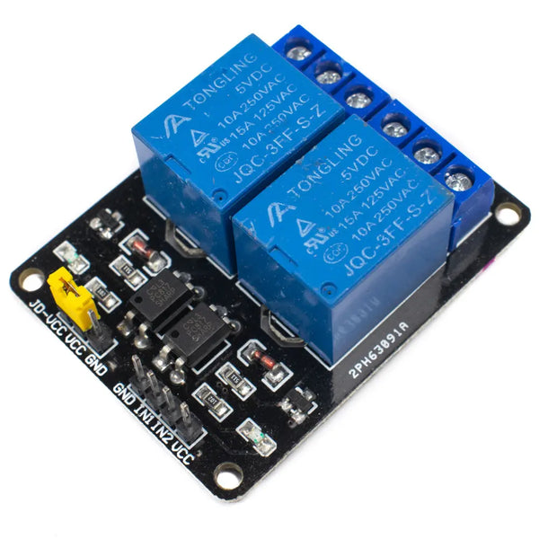 2 Channel 5V 10A Relay Module with optocoupler Miragegrove