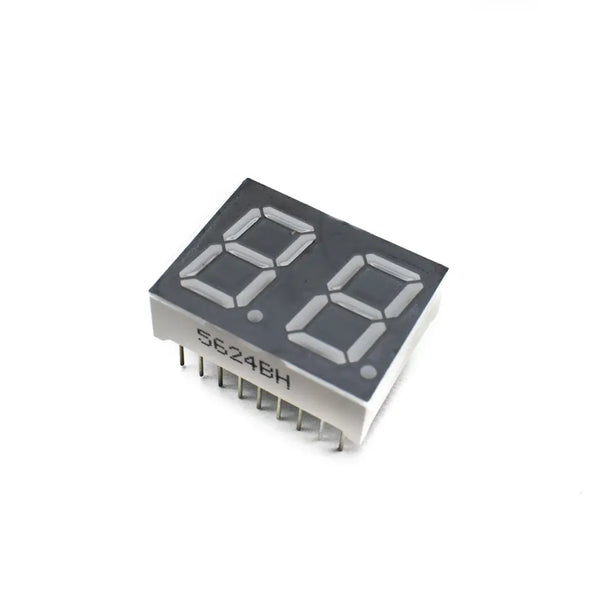 0.56 inch 2 Digit Seven Segment Display - Red (Common Anode) Miragegrove