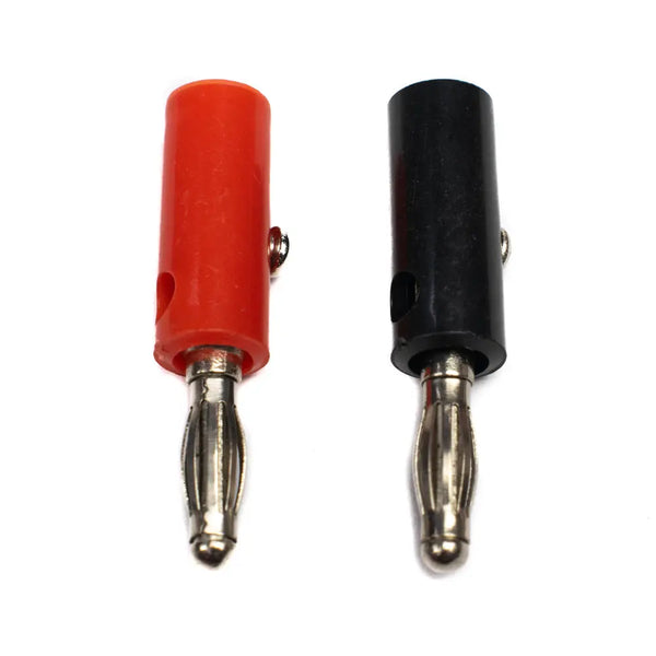 Banana Plug Connector Pair (RED + BLACK) 4mm.