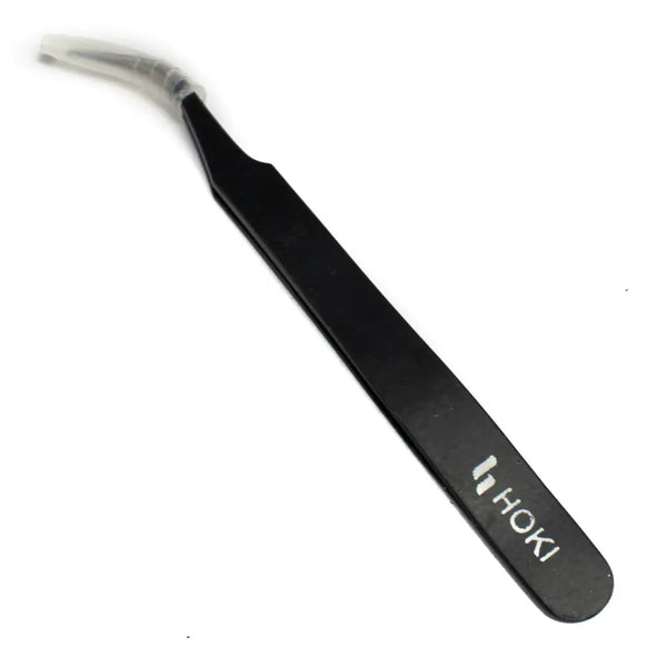 Curved Stainless Steel Tweezer (Black)