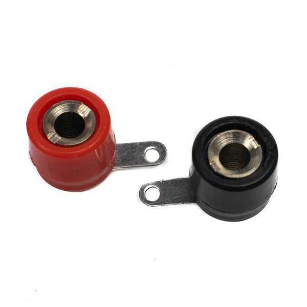 Banana Socket Connector Pair (RED + BLACK) 4mm - MirageGrove