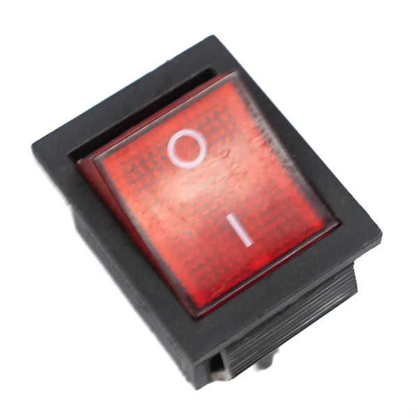 16A 250V DPDT ON-ON Rocker Switch with Indicator Light (Red) Miragegrove