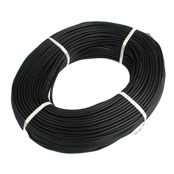 25 AWG Multi Strand 2 Wire PVC Round Sheathed Cable 90 Meter (Black) 14/0.120mm - MirageGrove