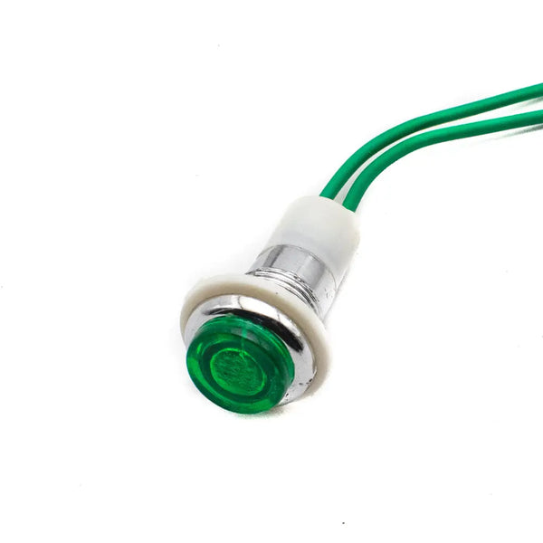 12mm AC Green Indicator Light with Wire Miragegrove