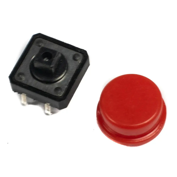 12mm Tactile Push Button 40xx with Red Cap Miragegrove