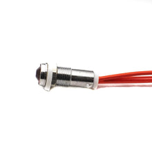 10mm AC Red Power Indicator Light with Wire and Metal Body Miragegrove