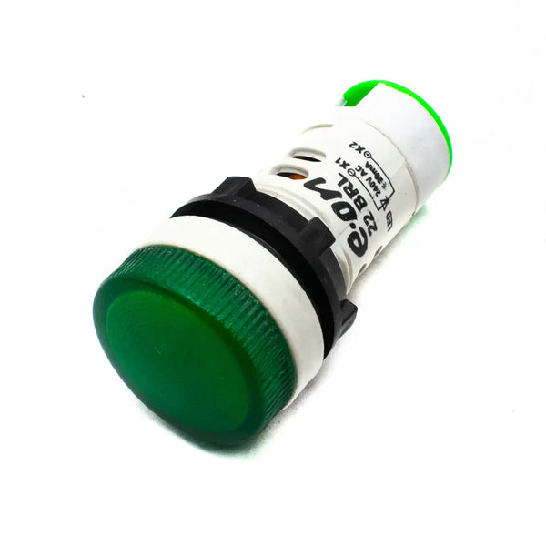 240V AC Panel Mount Green LED Light Indicator Miragegrove