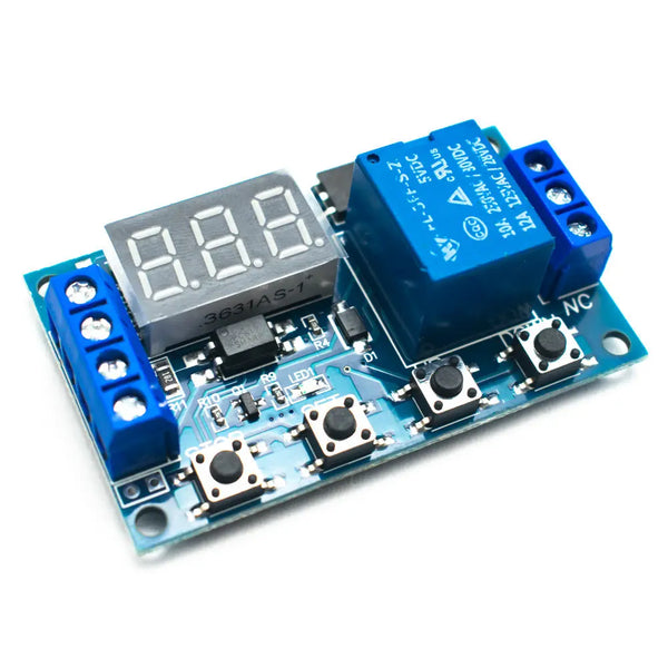 Timer Relay DC 6V-30V Single Channel Power Relay Module with Adjustable Timing Cycle Miragegrove