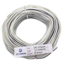 22 AWG Multi Strand 2 Wire Ribbon Cable 90 Meter (Grey & White) 14/0.173mm - MirageGrove