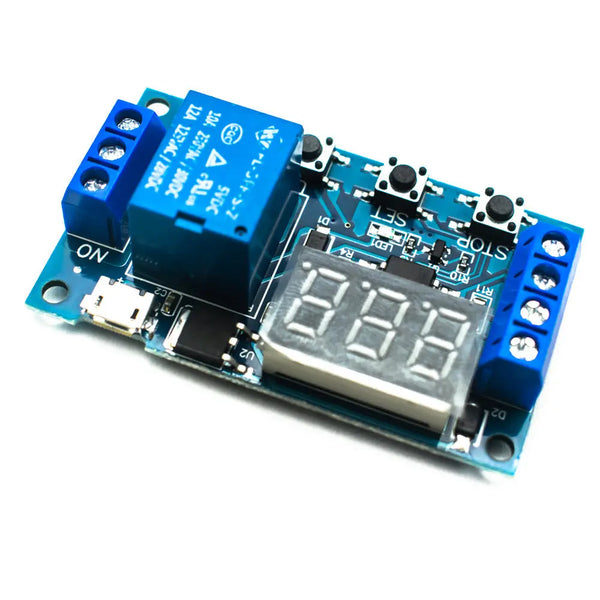 Timer Relay DC 6V-30V Single Channel Power Relay Module with Adjustable Timing Cycle Miragegrove