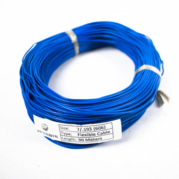 23 AWG Shielded Multi Strand Wire - 7/0.193mm (Blue) 90 Meter - MirageGrove