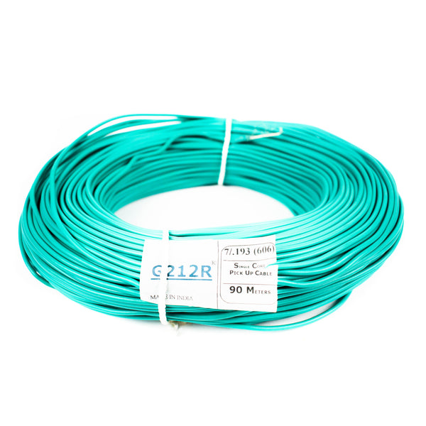 23 AWG Shielded Multi Strand Wire - 7/0.193mm (Cyan) 90 meter - MirageGrove