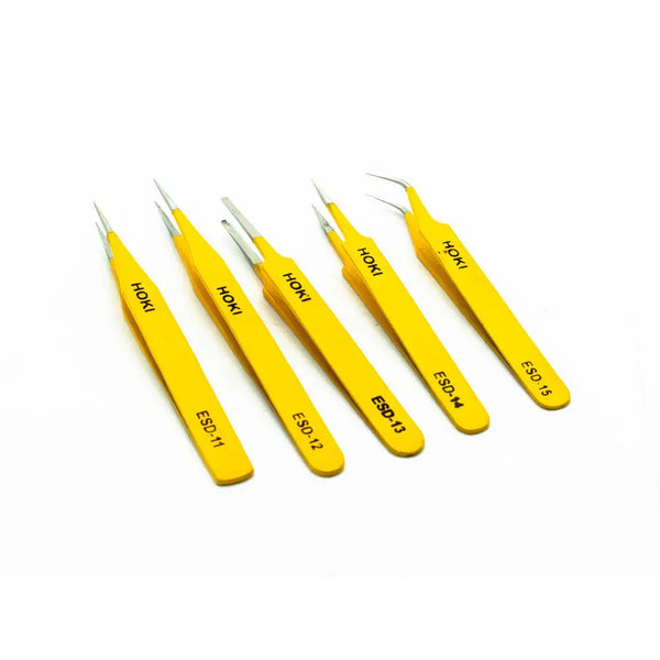 HOKI Anti-static Stainless Steel ESD Precision Tweezers Set Miragegrove