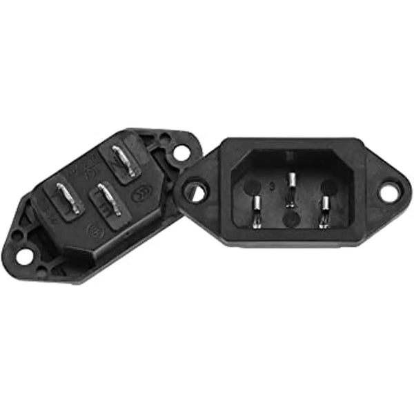 IEC320 C14 Panel Mount Plug Computer Adapter Power Connector Socket - MirageGrove