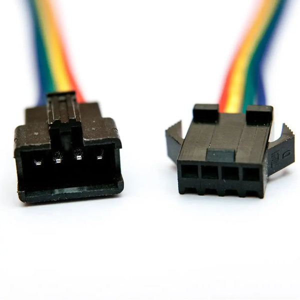 JST SM 4 Pin Plug Male and Female Connector Adapter with 150 mm Electrical Cable Wire for LED Light Miragegrove