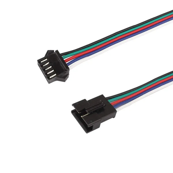 JST SM 5 Pin Plug Male and Female Connector Adapter with 250 mm Electrical Cable Wire for LED Light Miragegrove