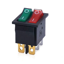 KCD4 Double Boat Rocker Switch 6 Pin On Off With Green & Red Light Miragegrove