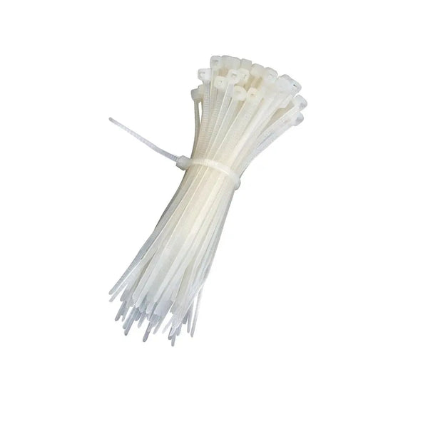 100mm x 2.0mm Nylon Zip Tie (White) - Miragegrove