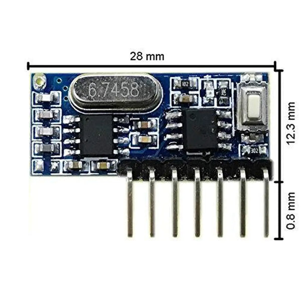 QIACHIP Wireless 433Mhz RF Module Receiver Remote Control Built-in Learning Code 1527 Decoding 4 channel output Miragegrove