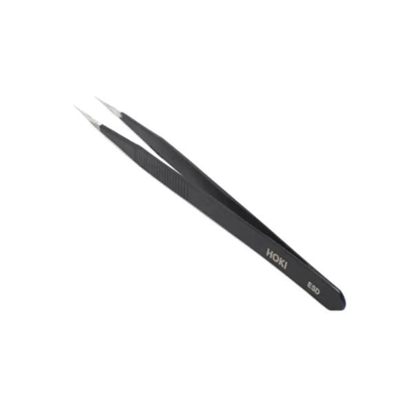 Straight Stainless Steel Tweezers (Black) Miragegrove